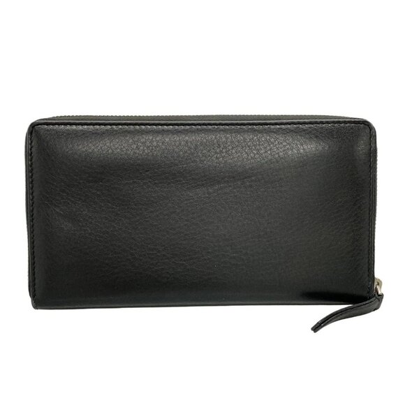 Auth BALENCIAGA Continental Zip Around 490625 Black Leather - Long Wallet - Picture 5 of 5